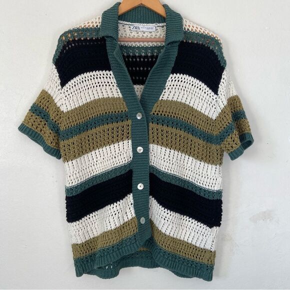 Zara Oversized Knit Polo Sweater - Picture 2 of 9